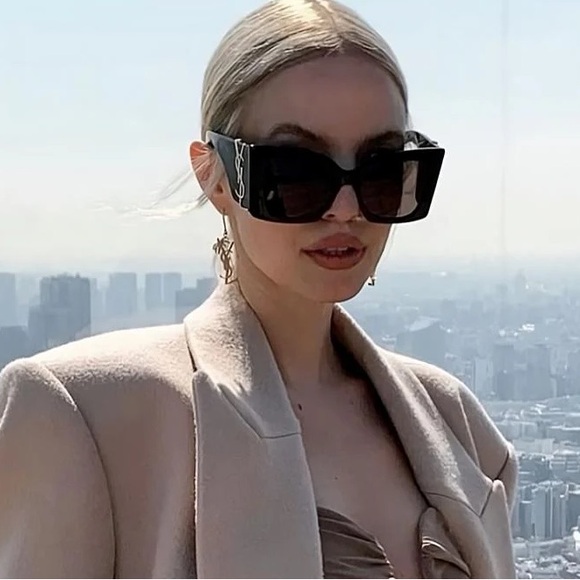 NEW SAINT LAURENT BLAZE SLM119 002 OVERSIZED BUTTERFLY WOMEN SUNGLASSES SL M119 - Picture 1 of 14
